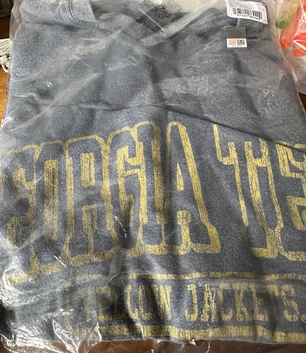 NWT Georgia Tech Yellow Jackets T Shirt Sz Small Blue 84 Grey